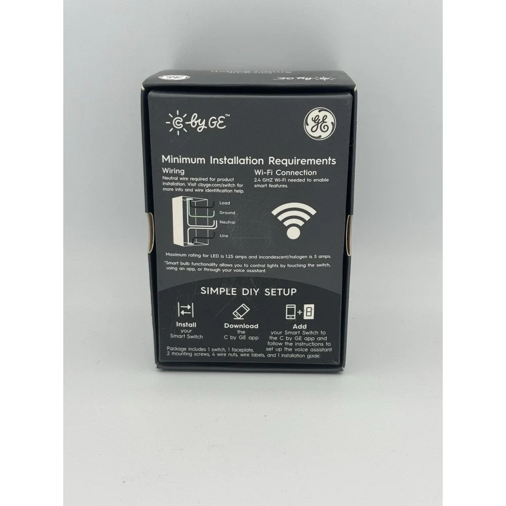C by GE 4-Wire On/Off Paddle Style Smart Wi-Fi In-Wall Switch